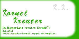 kornel kreuter business card
